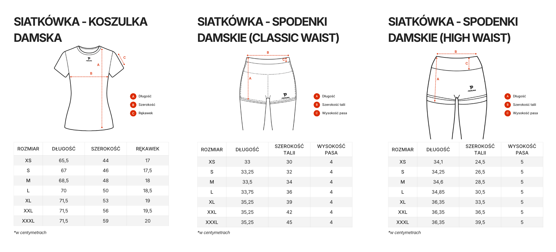 Tabela rozmiarów